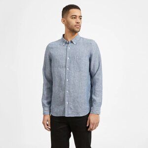 Everlane The Classi Button Down Shirt 100% Flax Linen Casual Minimalist - Small